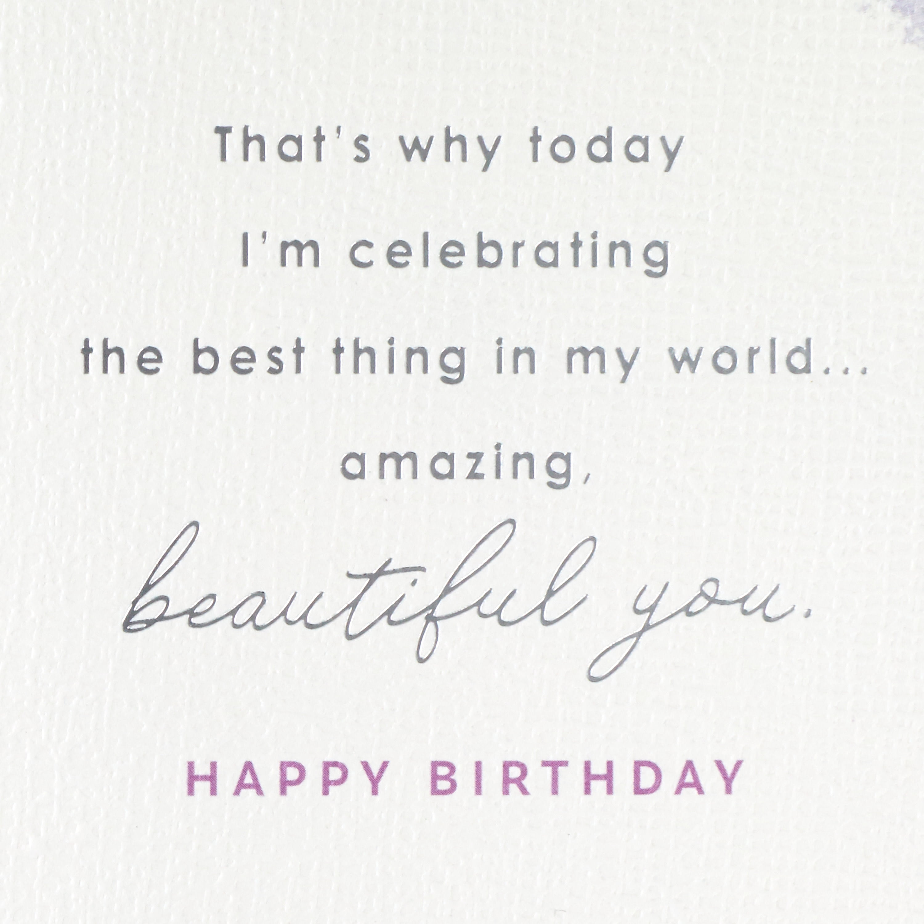 Hallmark Birthday Card for Wife (Open Mind, Positive Soul and Kind Heart)