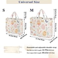 thumbnail image 2 of FORMRS Womens Corduroy Tote Bag Crossbody Shoulder Handbag with Pocket, Pink Easter Eggs, 2 of 7