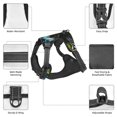 thumbnail image 6 of Haiem Fluorescent Wolf Pattern No-Pull Dog Harness Reflective Front Clip Vest with Handle,Step-in Air Dog Harness,Adjustable 2 Metal Rings 4 Buckles-Small, 6 of 6