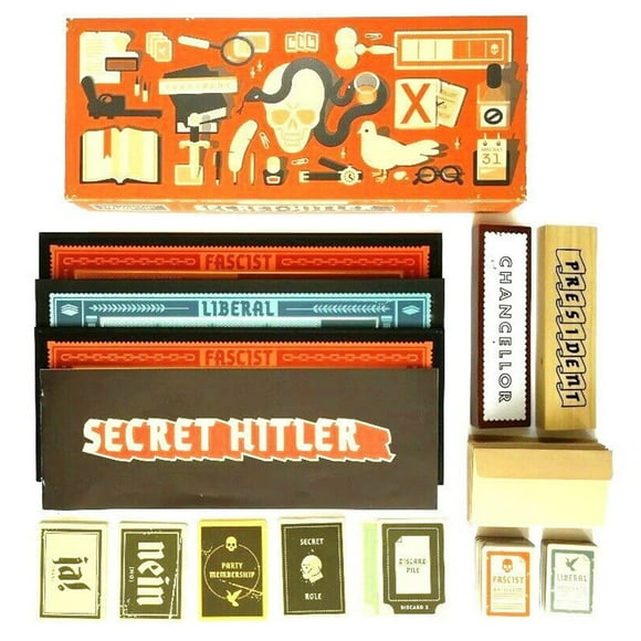 Secret Hitlēr - Hidden Identity Strategy Board Game for Adults, Best Party Game for 2024, Social Deduction with Premium Components, Mystery-Solving Card Game for 5-10 Players