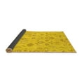 thumbnail image 2 of Ahgly Company Indoor Round Oriental Yellow Traditional Area Rugs, 6' Round, 2 of 4