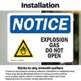 thumbnail image 3 of (2 Pack) Explosive Gas Do Not Open Sign, 3 of 7