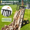 thumbnail image 3 of 900 lbs Steel Garden Dump Cart with Removable Sides, Convert to Flatbed, Heavy Duty Yard Cart with 180°Rotating Handle & 10" All Terrain Wheels, Utility Dump Wagon for Lawn Farm Backyard, 3 of 9
