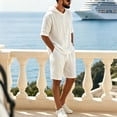 thumbnail image 3 of StSilkitty 2 Piece Outfits for Mens Solid Color Short Sleeve Hoodies and Shorts Set Running Workout Tracksuits, 3 of 7