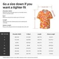 thumbnail image 3 of PAYOHTO Wavy Orange Pink Colors Mens Hawaiian Casual Short-sleeved Shirt Tropical Summer Beach Button Down Shirts, 3 of 7