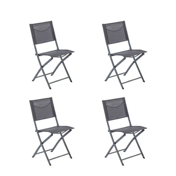 Set de 4 Sillas Plegables para Jardín o Terraza Resistentes NATERIAL  EMYS