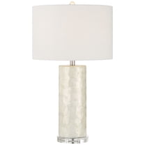 Marcus 27 1/2" High Textured White Cylinder 3-Way Table Lamp