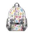 thumbnail image 3 of White Dog Paw Footprint Backpack for School,Cute School Bag,Schoolbag with Adjustable Shoulder Straps & Padded Back,15.25"x11.5"x5.25", 3 of 6