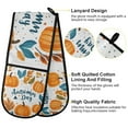 thumbnail image 2 of Yayeee Double Oven Mitt Kitchen Heat Resistant Baking 35" x7" Quilted Glove, Pumpkins Pattern, 2 of 6