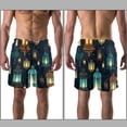 thumbnail image 3 of luoweisi Men's Beach Shorts Quick Dry Swim Trunks with Mesh Lining Retro Lantern XL, 3 of 5