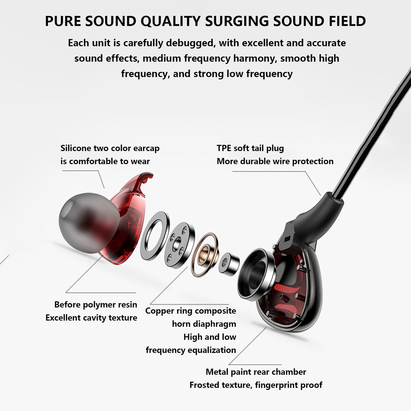 Wireless Earbuds, Bluetooth Earbuds Headphones Bass Stereo, IPX7 Waterproof Ear Buds with Mic LED Display, in Ear Earphones, 78H Playtime for Smartphone Laptop Pad Sports Workout,Black