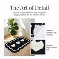 thumbnail image 3 of Unique Bargains Aesthetic Ultra Absorbent Shaggy Non Slip Bath Mat Black 32" x 20", 3 of 5