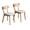 Natural with White Cushion, variant on Qokori 100% Solid Oak Wooden Dining Chairs - Practical Kitchen Chairs with Upholstered Cushion - Wood Chair for Dining Room, Kitchen (1, Natural with White Cushion)