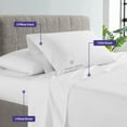 thumbnail image 7 of 4 Piece Sheet Set 100% Egyptian Cotton Bed Sheets 1000 Thread Count Luxury Hotel Quality Sheet Set Italian Finish Premium Sheets Long Staple Fits Up to 18 Inch Deep Pocket (Twin, White), 7 of 7