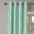 thumbnail image 3 of Ambesonne Nature Grommet Curtain, Dotted Tree and Birds, 50" x 54", Sea Green Orange, 3 of 6