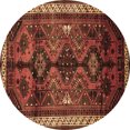 thumbnail image 1 of Ahgly Company Indoor Round Persian Brown Traditional Area Rugs, 5' Round, 1 of 4