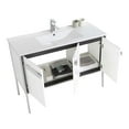 thumbnail image 3 of Fine Fixtures  Oakville Bathroom Vanity  with White Ceramic Sink White Matte - Chrome Hardware 42 Inch, 3 of 7