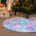 thumbnail image 6 of Yiaed Watercolor Sea Shells 1 Print Christmas Tree Skirt , Tree SkirtsTree Mat for Christmas Winter Holiday Indoor Decorations-36", 6 of 7