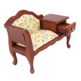 thumbnail image 3 of 1/12 Dollhouse Miniatura Muebles Reclinable De Con Silla De Banco Con Cajones CUTICAT Muebles de casa de muñecas, 3 of 6