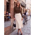 thumbnail image 5 of Zeagoo Women Basic Tee Long Sleeve Tops Crewneck Ribbed Knit Fitted Tshirts Dressy Casual Fall Clothes, 5 of 6