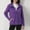 Purple, variant on Women's Zip Up Fleece Jacket, Long Sleeve Warm Soft Polar Lightweight Coat with Pockets for Winter