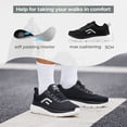thumbnail image 2 of FitVille Mens Walking Shoes Wide Width Lightweight Men’s Wide Athletic Sneakers (Black, 11 x-Wide), 2 of 7