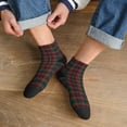 thumbnail image 3 of Fuzoiu Tartan Plaid Print Adult Socks, Crew Moisture-wicking Socks, Unisex Cushion Crew Socks,Casual Sports Ankle Socks, 3 of 7