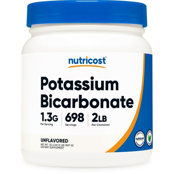 Nutricost Potassium Bicarbonate (2 LB) - 1.3G Per Serving, Gluten Free Supplement