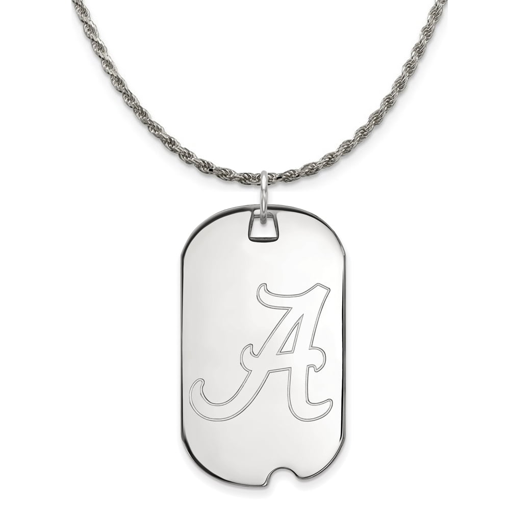 Bead Charm White Sterling Silver Alabama NCAA University Of 22 mm 9 