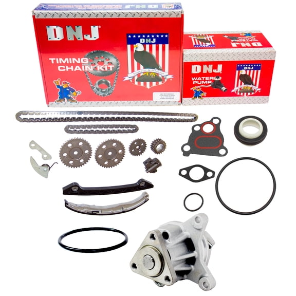 DNJ TK466WP Timing Chain Kit with Water Pump Fits Cars & Trucks 05-06 Ford 2.3L L4 DOHC 16V