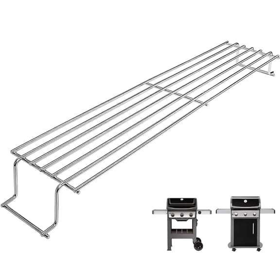 Stainless Steel Warming Rack for Weber Spirit 300 & Spirit II E-310/320/330 (Front-Controls), Genesis Silver Gold B/C, Replacement Part for Weber 7641