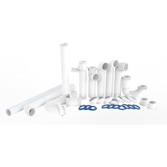 Kitchen Sink Drain Kit,1-1/2" Sink Drain Plumbing Kit - Universal P-Trap Replacement for Kitchen & Bathroom Sinks with Pipe Repair Accessories$$Tools & Hardware Other