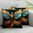 thumbnail image 3 of COMIO  Decorative Throw Pillow Covers Square Cushion Case Soft Comfy Fire and Water Phoenix Throw Pillows for Couch Cushion Livingroom Farmhouse Home Decor Pillowcases, 3 of 5