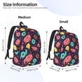 thumbnail image 3 of Honeii Donuts1 Print Canvas College Laptop Backpack, Durable Rucksack Travel Notebook Bag School Backpack Book Bag for Men Women-Small, 3 of 7