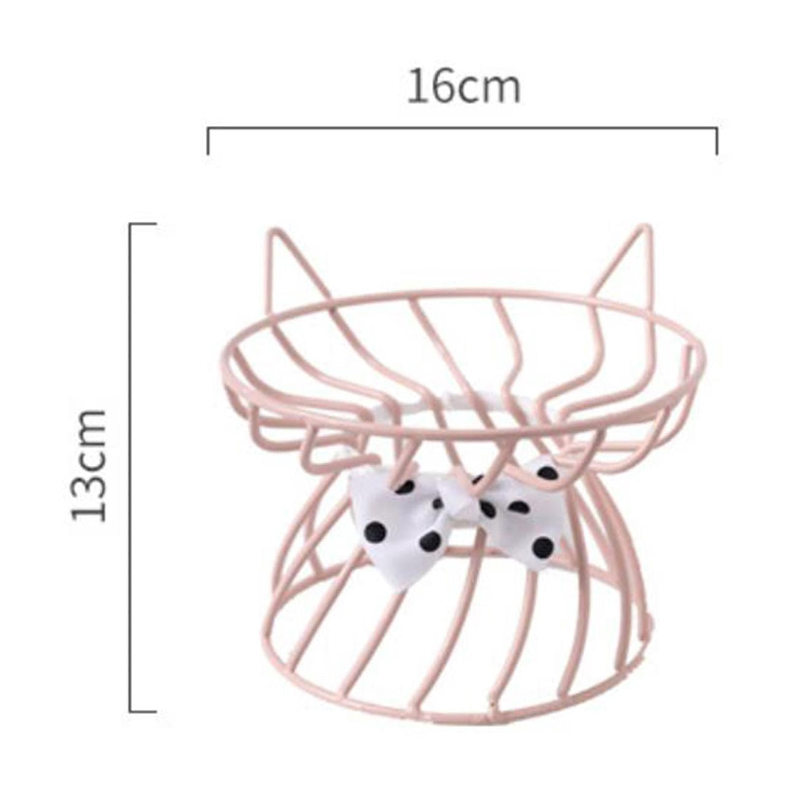 Ceramic Cat Bowl, Elevated Cat Food Bowl, Indoor Raised Cat Bowls, And Water, Easy to Clean And Protect Pet' , Pink Bow Bracket, multi
