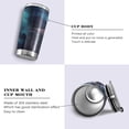 thumbnail image 2 of SKYSONIC Wolf Tumbler Stainless Steel Double Wall Vacuum Reusable Insulated Mug with Straw and Built-in Coaste for Cold and Hot Beverages, 20oz, 2 of 7