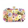 thumbnail image 1 of Yellow Bolso de mano de fiesta de noche floral colorido para mujer Bolso retro Bolso con cuentas, 1 of 5