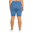 thumbnail image 4 of Domuza Womens Plus Size Biker Shorts with Pockets - High Waisted Spandex Yoga Shorts for Women, Workout Gym Cycling Athletic Blue 5XL, 4 of 4