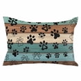thumbnail image 2 of Green Brown Paw Print King Size Pillow Cover,Pillowcase Protectors with Zipper,Breathable Decorative Throw Pillow Case Cover,Vintage Farmhouse Country Wooden Grain Pillow Shams for Couch 20x36Inch, 2 of 8