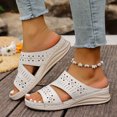 thumbnail image 1 of MKLEKYY Sandalias para Mujer, Cómodas, Informales, Con Punta Abierta y Tacón de Cuña, para Primavera, Verano y Otoño, para Uso Diario Con Pantalones Cortos y Vaqueros., 1 of 4