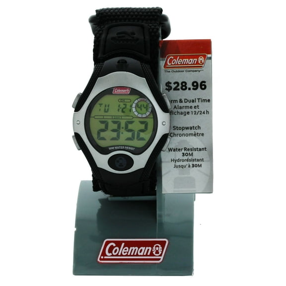 Coleman Men's dual time stop Watch with Flashlight 40373