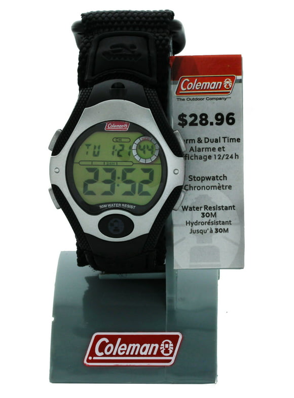 Coleman Men's dual time stop Watch with Flashlight 40373
