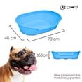thumbnail image 2 of KE WOOW Cama Mediana para Perro, Gato, Conejo y otras Mascotas, Cesta de Plástico, Incluye Colchón Doble Cara, Color Azul KE WOOW Cama Plana con colchón mediana, 2 of 10