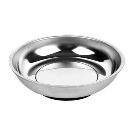 T73404 4-Inch Stainless Steel Magnetic Tray Round, Keep loose nuts, bolts, screws, and other metal pieces in place By (Best Way To Loosen A Bolt)