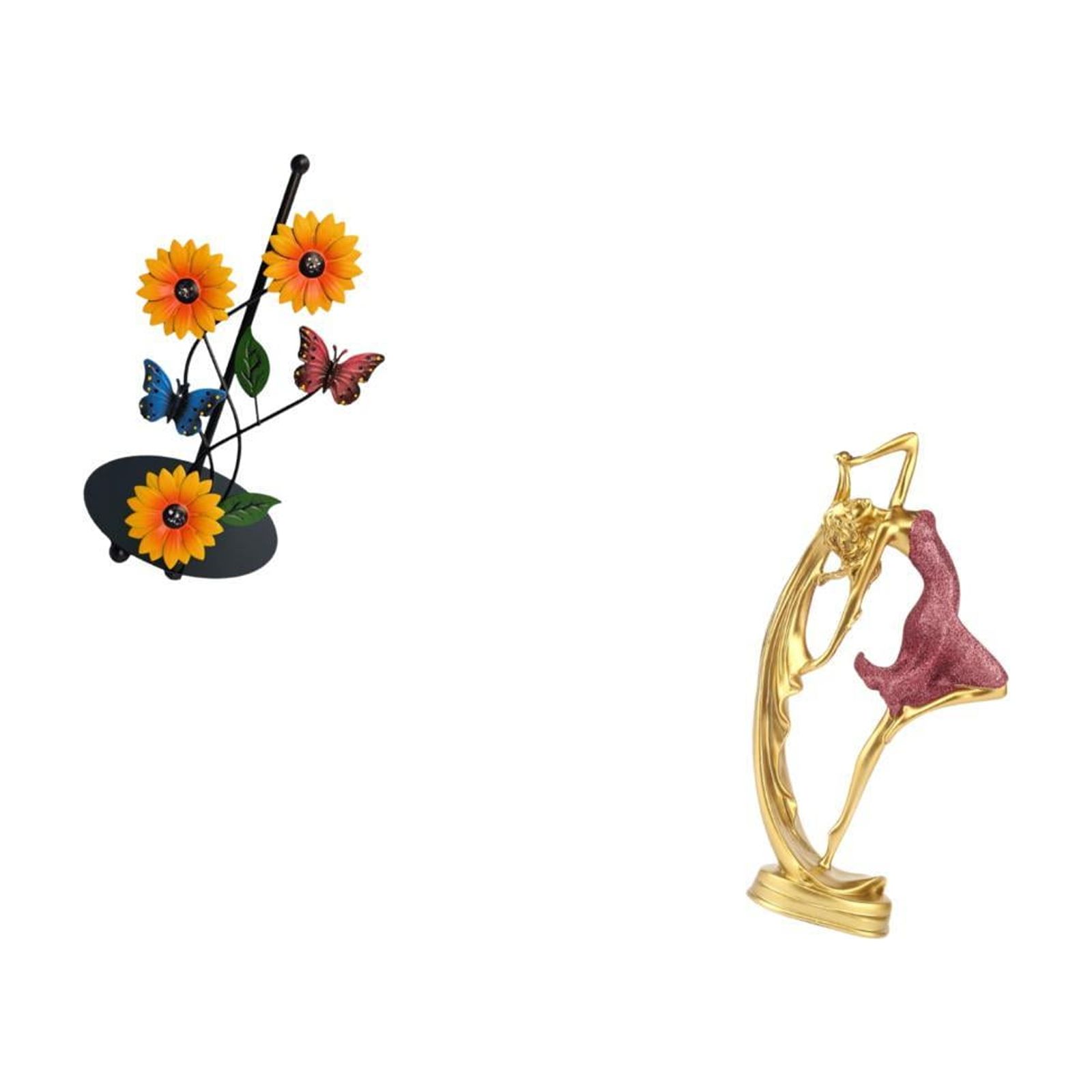 Fiocias Toilet Paper Holder Ballet Dancing Girl Statue Paper Towel Holder Countertop Kitchen Roll Holder Standing Iron Resin Craft Functional Decorative Suita