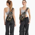 thumbnail image 6 of Floral Crossbody Sling Backpack for Womens Causal Sling Bag with Adjustable Shoulder Straps for Travel Hiking Chest Bag Daypack Anti-theft Purse, 6 of 6