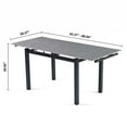 thumbnail image 6 of M optimized Expandable Dining Table, Kitchen Table with Steel Support Legs, Ceramic Desktop, Metal Legs, Modern Dining Table for Living Room, Dining Room, Restaurant, 6 of 7