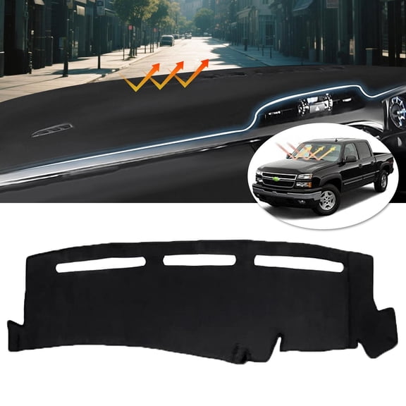Canvcle Dash Cover Compatible with GMC Sierra/Chevy Chevrolet Silverado 1999-2006, GMC Yukon XL/Chevy Suburban Tahoe Avalanche 2000-2006 Dashboard Cover Mat Sunshield Protector
