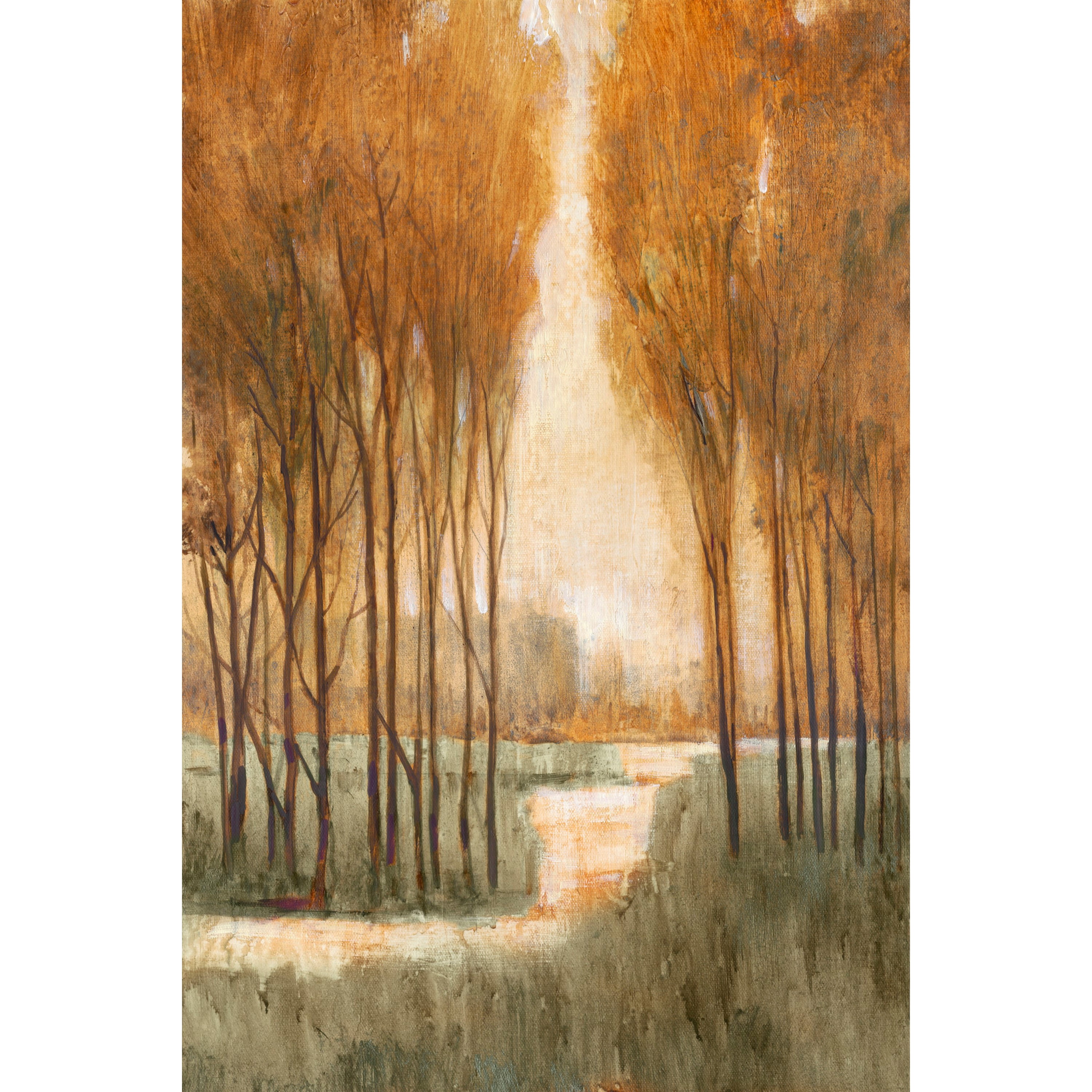 "Golden Forest I" Painting Print on Wrapped Canvas