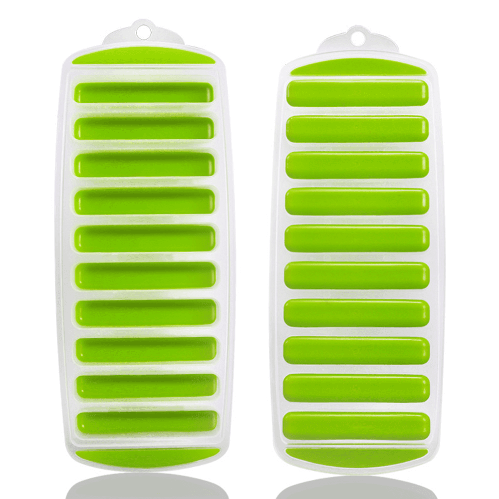 Cheer Collection Silicone Ice Stick Tray for Water Bottles - Easy Pop Out -  Thin Ice Cube Mold for Sports and Water Bottles